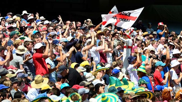 The Barmy Army out in full force at the fourth Test at the MCG.