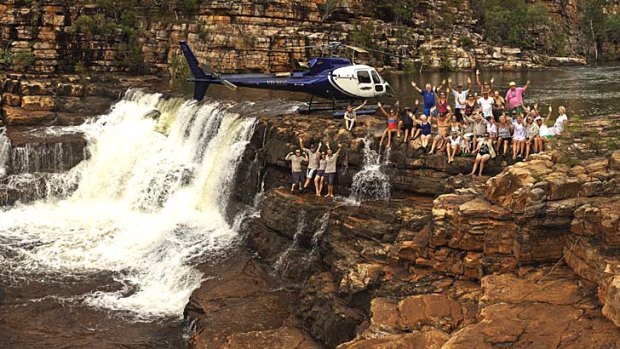 Remote locations: Cruise ship True North's onboard helicopter allows guests to explore the rugged terrain of Eagles Fall.