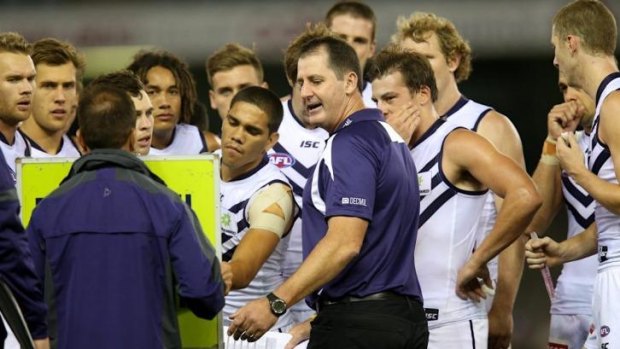 On the pace: Ross Lyon is making his players start training with intensity.