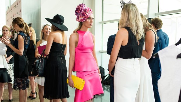 Combine pink and yellow for a winning - and on trend - look at the track on Cup Day or Oaks.