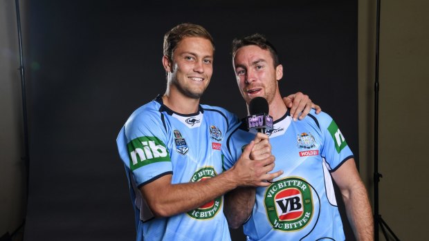 Switching jerseys: Matt Moylan and James Maloney could be part of a player swap deal to get Moylan to Cronulla.