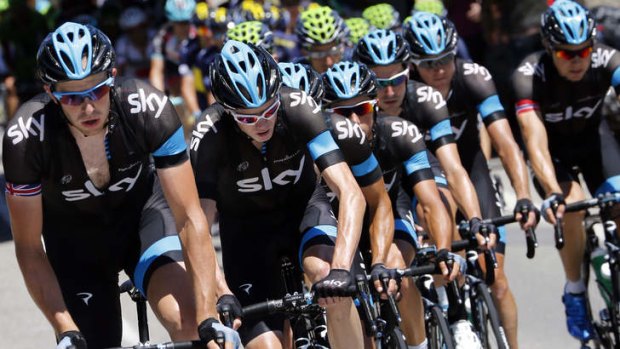 Building confidence: British Team Sky impressed in stage eight.