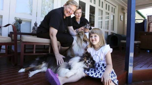 ''Double dose'': Michelle Packet and Judy Cole with their daughter, Jessica.