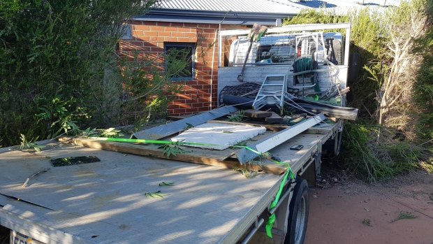 The truck slammed into a home in Wanneroo.