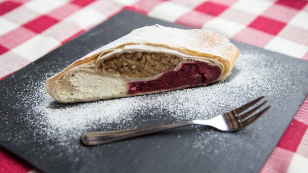 Cherry and walnut strudel, just one version of the tasty treat.