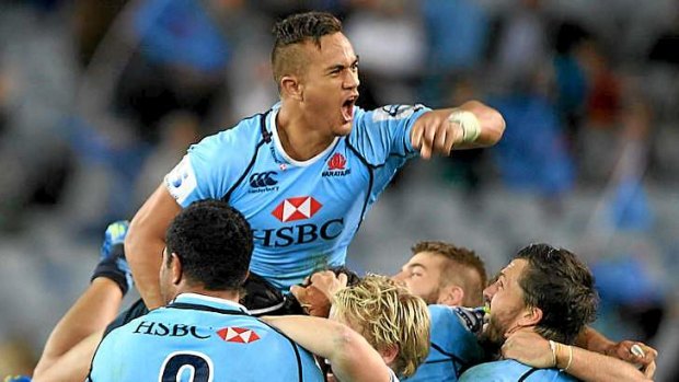 Over the moon: Waratahs winger Peter Betham is a shock starter for the Wallabies against the All Blacks on Saturday.