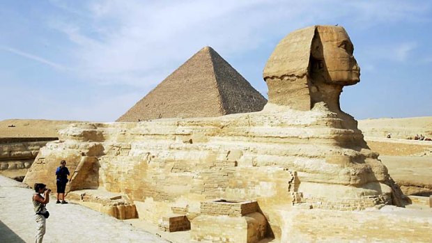 No crowds ... numbers are down at Egypt's ancient sites, including Giza. Photo: Getty Images
