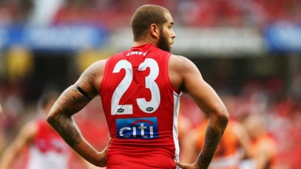 Travelling circus: Lance Franklin has had no respite from the AFL goldfish bowl in Sydney.