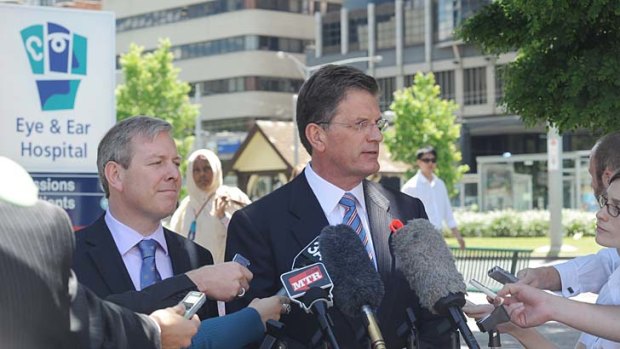 Ted Baillieu at the Royal Victorian Eye and Ear Hospital in 2009.