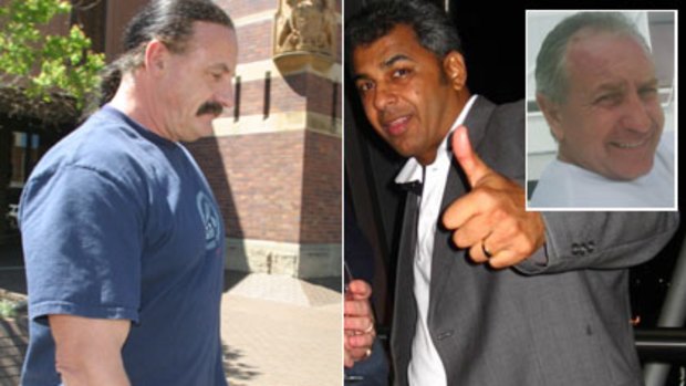 Business associates ...  Felix Lyle, a former boss of the Bandido bikie gang, left, and Maurice Terreiro. Inset, Lender ...  Michael McGurk.