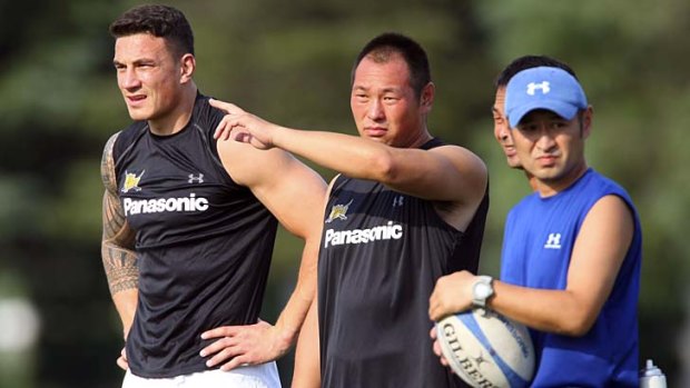 Sonny Bill Williams ... with his new teammates.