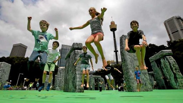 Child’s play: <i>Sacrilege</i>, a life-size Stonehenge bouncy castle.