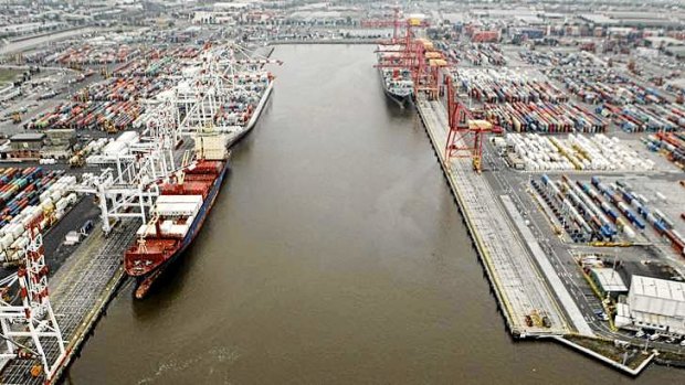 An extension to the Port of Melbourne could be included in the first stage of the east-west link.