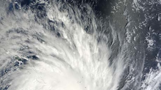 Cyclone Yasi, as seen from space.