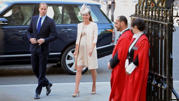 Economic bump: Prince William and the Duchess of Cambridge arrive at Westminster Abbey last week to celebrate the 60th anniversary of the Queen's Coronation.