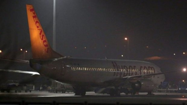 Landing: The plane made it safely to an airport in Istanbul.