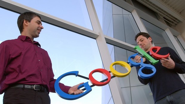Google co-founders Larry Page and Sergey Brin. 