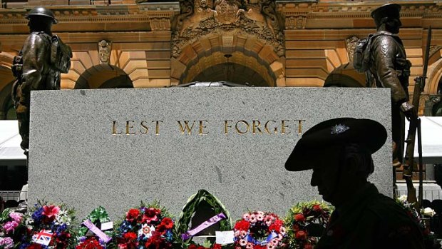 Subjected to repeat vandalism ... the Cenotaph in Martin Place.