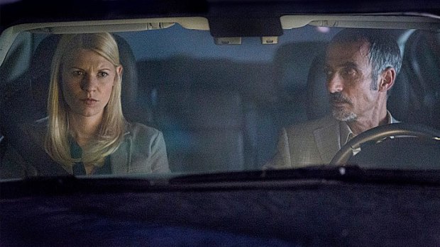 Carrie Mathison (Claire Danes) and Majid Javadi (Shaun Toub) in a pivotal moment about who the CIA bomber might have been, earlier in the season.