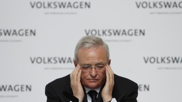 Martin Winterkorn, chief executive officer of Volkswagen AG, reacts during an earnings news conference at the company's headquarters in Wolfsburg, Germany. Photo: Bloomberg