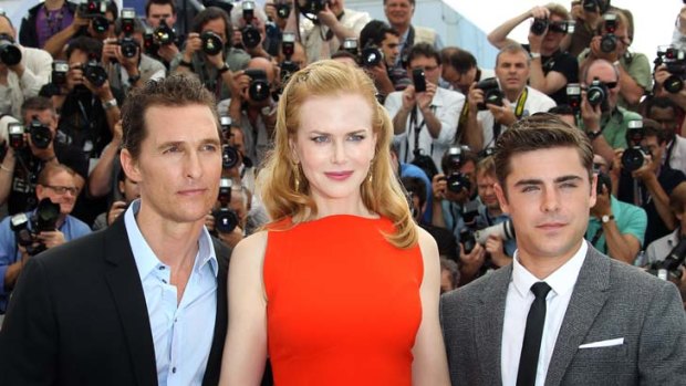 <I>The Paperboy</i> at Cannes ... from left, Matthew McConaughey, Nicole Kidman and Zac Efron.