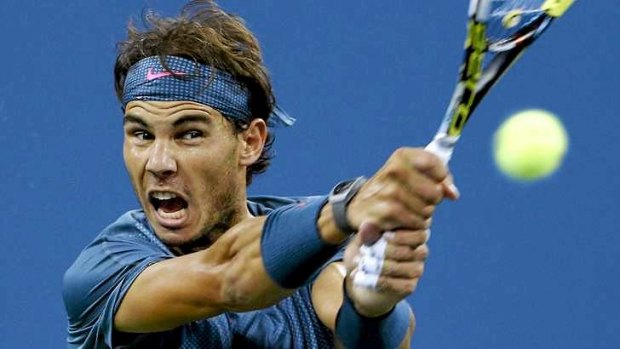 Rafael Nadal of Spain defeated compatriot Tommy Robredo in the shortest quarter-final at the US Open since 1988.