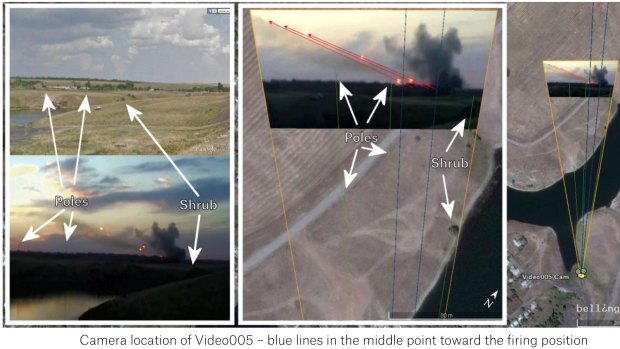 Video analysis from the Bellingcat report, which concludes that there is 'compelling evidence that artillery attacks on Ukrainian territory and against Ukrainian armed forces originated from the territory of Russia' in July and August last year.