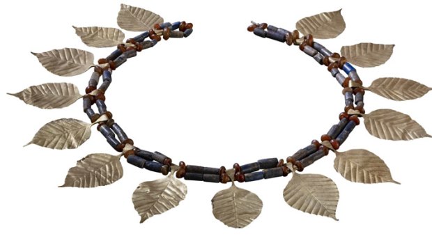 Lapis lazuli necklace from the Sumerian city, Ur.