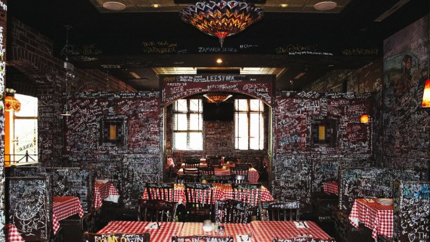 The walls at Gino's East are covered in 50 years' worth of graffiti scrawled by satisfied customers.