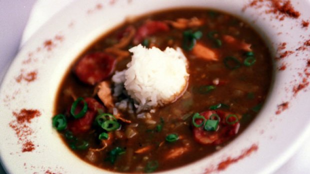 Taste of New Orleans ... a serving of gumbo.