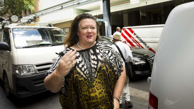 Changes ... Gina Rinehart expressed her disappointment that Tom Albanese has been replaced as Rio Tinto's boss.