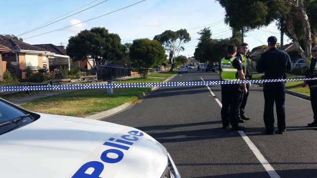 Braim Street was sealed off after the stabbing incident Thursday afternoon 
