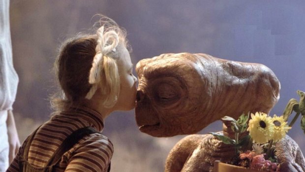 Gertie (Drew Barrymore, left) bids ET farewell in <i>ET - The Extraterrestrial</i>.