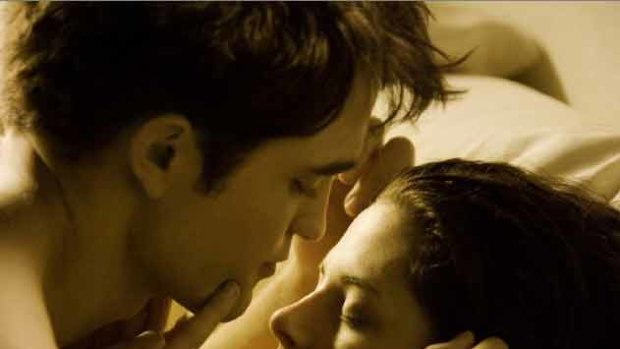 Twilight Breaking Dawn. Robert Pattinson and Kristen Stewart.