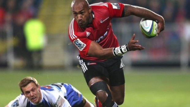 Nemani Nadolo in action for the Crusaders in the Super Rugby competition. He score 20 points for Fiji.