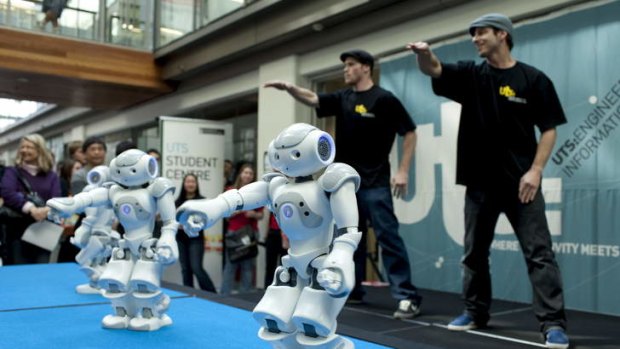 New world of opportunity: A robotics demonstration at the University of Technology, Sydney.