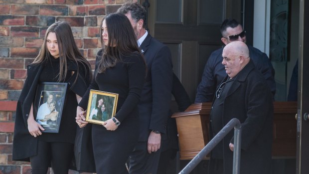 Roberta Williams daughters' Dhakota and Brianna at the funeral of George Williams in May