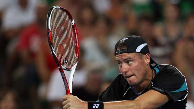 Driving hard ... ''I feel like I'll be a more dangerous floater than a lot of guys would think,'' Lleyton Hewitt, pictured at the Hopman Cup, says of the Australian Open field.