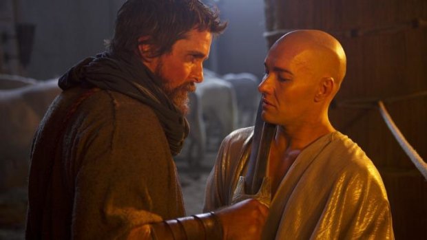 Too white? Christian Bale and Joel Edgerton in the film <i>Exodus: Gods and Kings</i>.