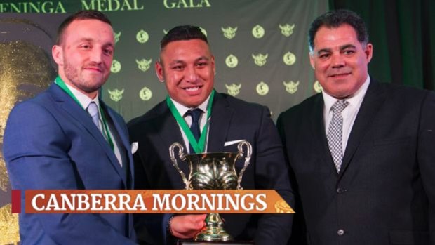 Josh Hodgson and Josh Papalii tied in the Mal Meninga medal as Canberra's player of the year.