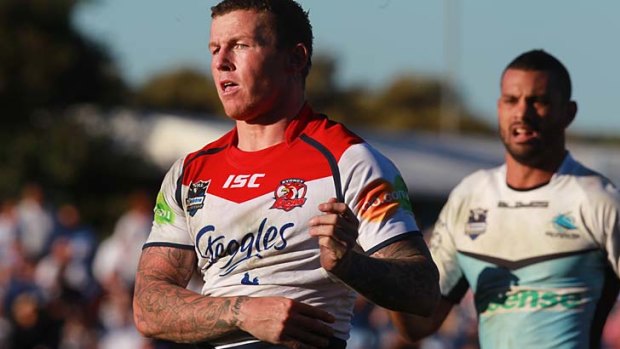 Troubled ... Roosters playmaker Todd Carney struggled to impose his attacking game.