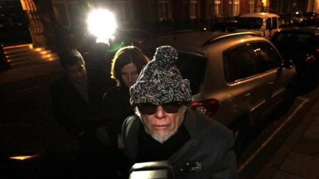 Paul Gadd, aka Gary Glitter, after being questioned by police during the Jimmy Savile scandal in 2012.