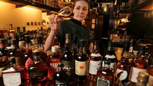 Brooke Hayman of Melbourne bar Whisky + Alement, which stocks 30 Japanese whiskies.
