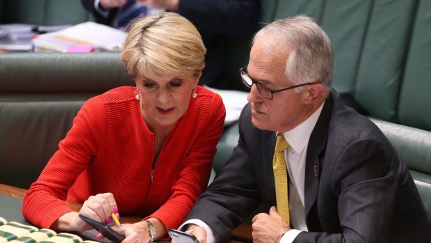Foreign Affairs Minister Julie Bishop and Prime Minister Malcolm Turnbull.