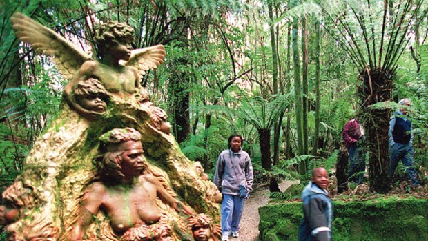 Garden delights ... tree sculptures in William Ricketts Sanctuary.