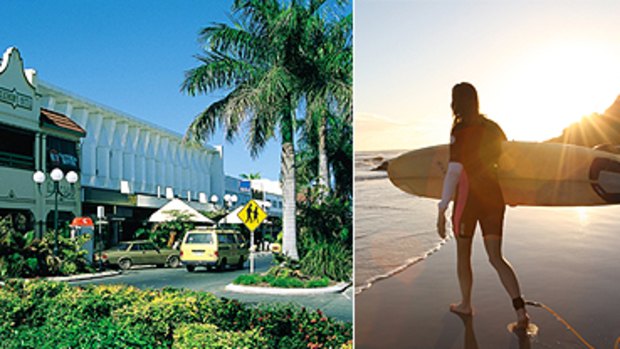 Mackay (left) and Bryon Bay (right) are among the nation's top tourism destinations, according to internet bookings.