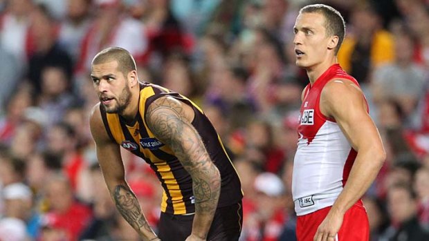 Lance Franklin and Ted Richards: rivals turned teammates?