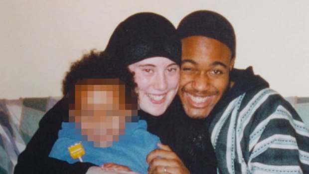 British terror suspect Samantha Lewthwaite with her husband Abdullah Shaheed Jamal (Jermaine Lindsay), the Kings Cross station suicide bomber, and their child.