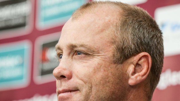 The decision is made: Geoff Toovey fronts Wednesday's press conference announcing his sacking.