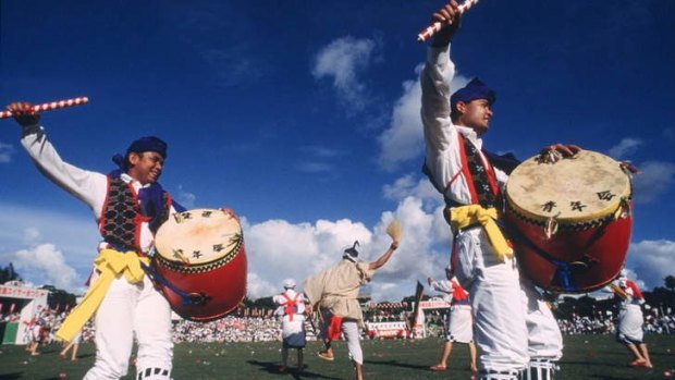 Eisa drum dance, Okinawa, Japan.